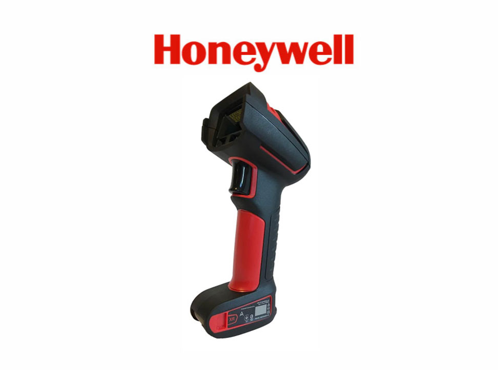 Honeywell Scanner: Atado. Ultra resistente/industrial. 1D, PDF417, 2D, XR enfoque (FlexRange™), con vibración. Compatible con cables RS232/USB/KBW no incluídos. Ensamblado en México. Rojo