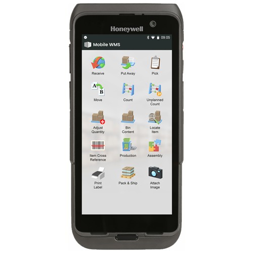 Honeywell terminal CT47, 5G, WIFI 6E, Nano & ESim, 5.5´ pantalla, 6GB/128GB, SR engine-Red Laser, camara, batería estandar, GMS, IP65/68