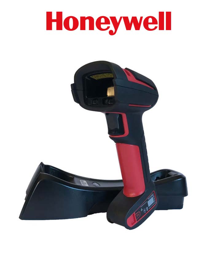 [1991ISR-3USB-5-N] Honeywell Scaner USB Kit Inalámbrico. Ultra resistente industrial. 1D, PDF417, 2D, Enfoque SR, vibrador. Con base de carga y comunicación. Rojo