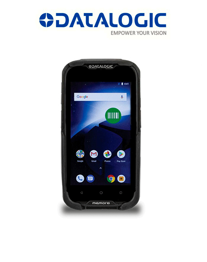 [944350015] Datalogic Terminal Memor 10 Tactil completo PDA, NA, Wi-Fi + LTE, Generador de imágenes MP 2D ultradelgado con punto verde, Android v8.1 con GMS, Negro