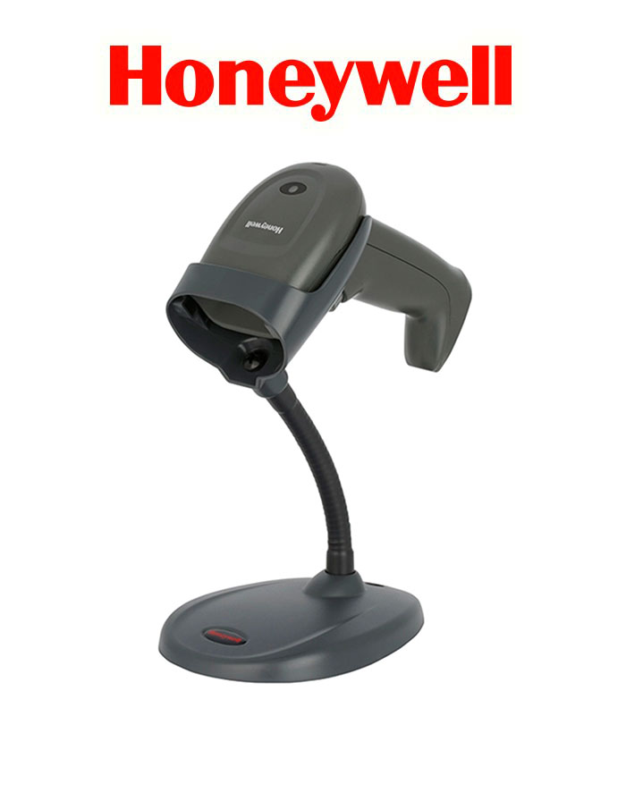 [HH490-R1-1USB-1-N] Honeywell Scanner LA USB Kit con soporte; Omni-direccional, 1D, PDF, 2D, escáner (HH490-R1), cable recto USB 1.5m (CBL-500-150-S00-02) y soporte de presentación flexible (STND-15F03-101-4), negro