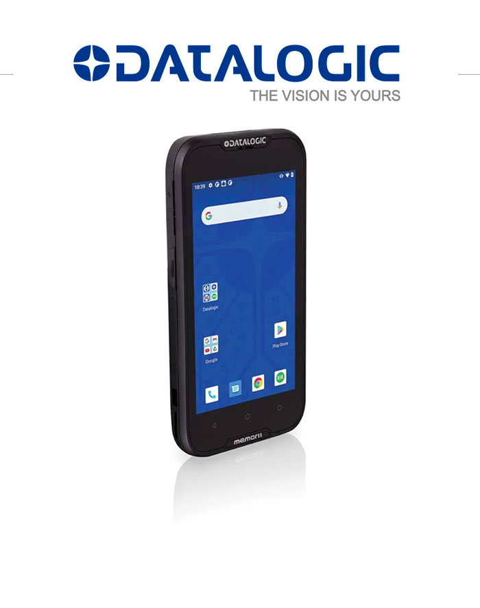 [944900004] Datalogic Terminal Memor 11 Toque completo PDA, NA, Wi-Fi+LTE, 4GB/32GB, FFHE HP 2D Generador de imágenes con punto verde, Android v11 con GMS, Negro (Incluye batería, Cable USB, hand-strap)