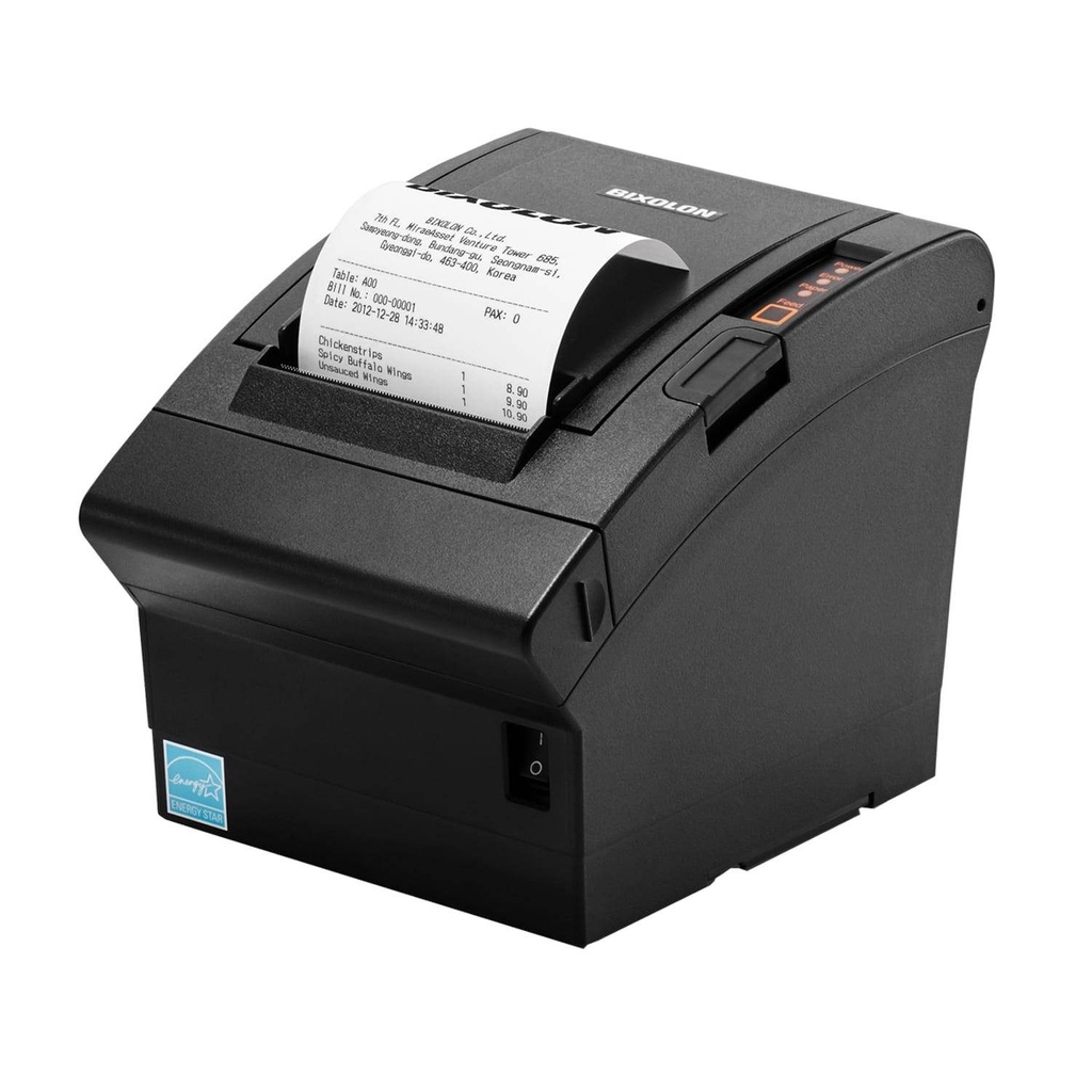 [SRP-350plusVK] Bixolon impresora SRP-350PLUSV, USB y Ethernet, termica, auto cutter, 180 dpi, fuente de poder, manual, cable USB,  3 años de garantía.