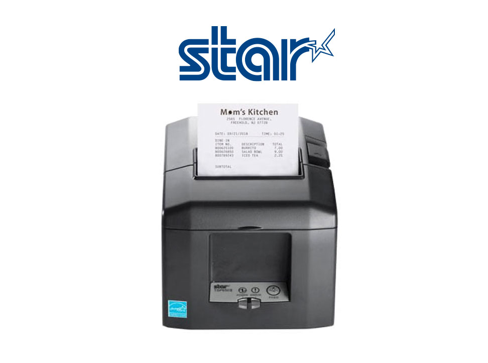 [37966000] TSP654IICLOUDPRNT-24 GRY US, Thermal, Cutter, Ethernet, CloudPRNT, USB, Two Peripheral USB, Gray, Ext PS Included