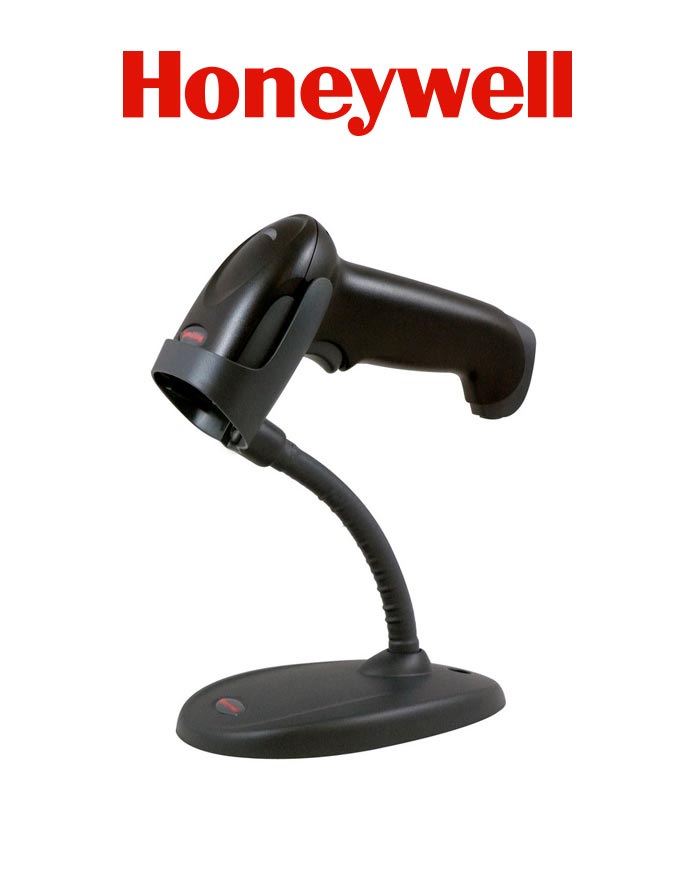 [1250G-2USB-1-N] USB KIT: 1D, BLACK SCANNER/FLEX NECK STAND